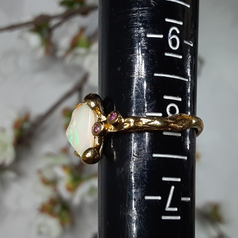 ๐925 Ethiopian Opal, Amethyst, Gold Over Sterling. Price Is Firm. - Picture 6 of 14